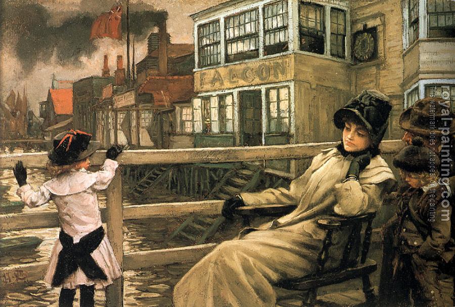 James Tissot : Waiting for the Ferry II James Tissot : Waiting for the Ferry II